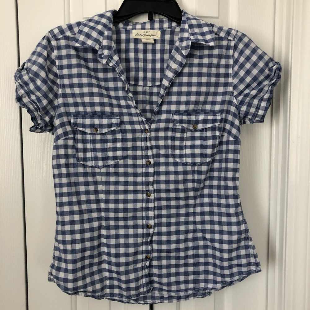 Blue and White Gingham H&M Shirt